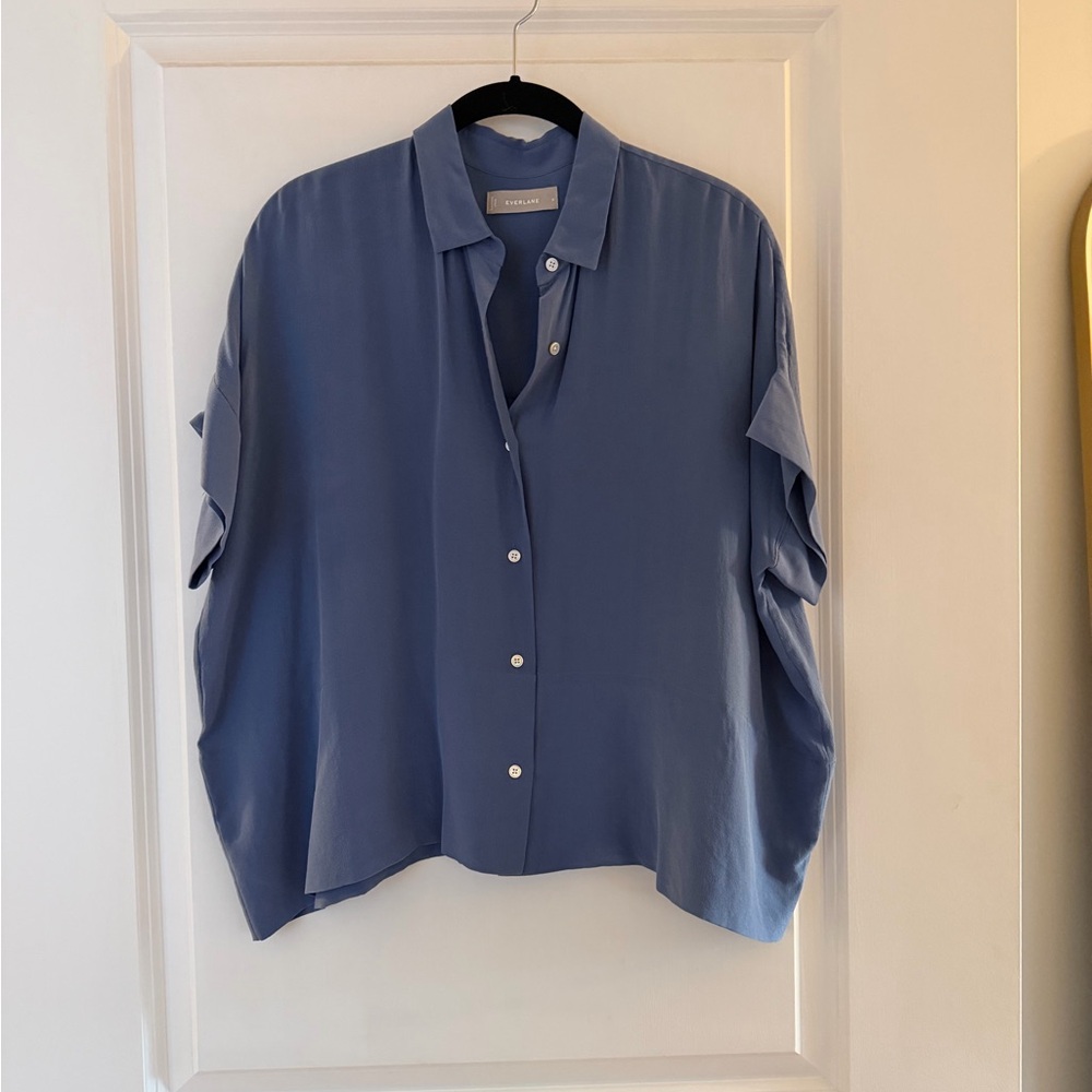 Everlane Women's Boxy Silk Shirt - Picture 3 of 7